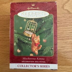 Hallmark Mischievous Kittens Ornament Collectors Series Dated 2000